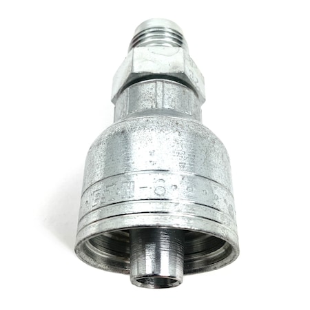 Eaton Fitting, Hyd, Weathergrip, Jic/37 Deg Male Rigid, 9/16-18 Thread, -06 Hose, 2.16 Lng 06Z-506